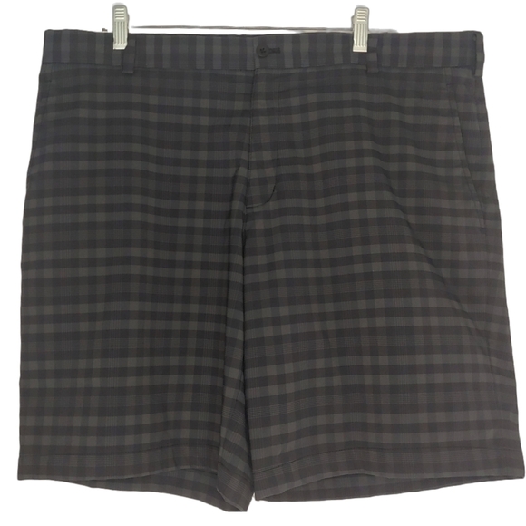 Nike Golf Men's Gray Plaid Core Dri-Fit Golf 9" Shorts 38 Waist - Picture 1 of 9